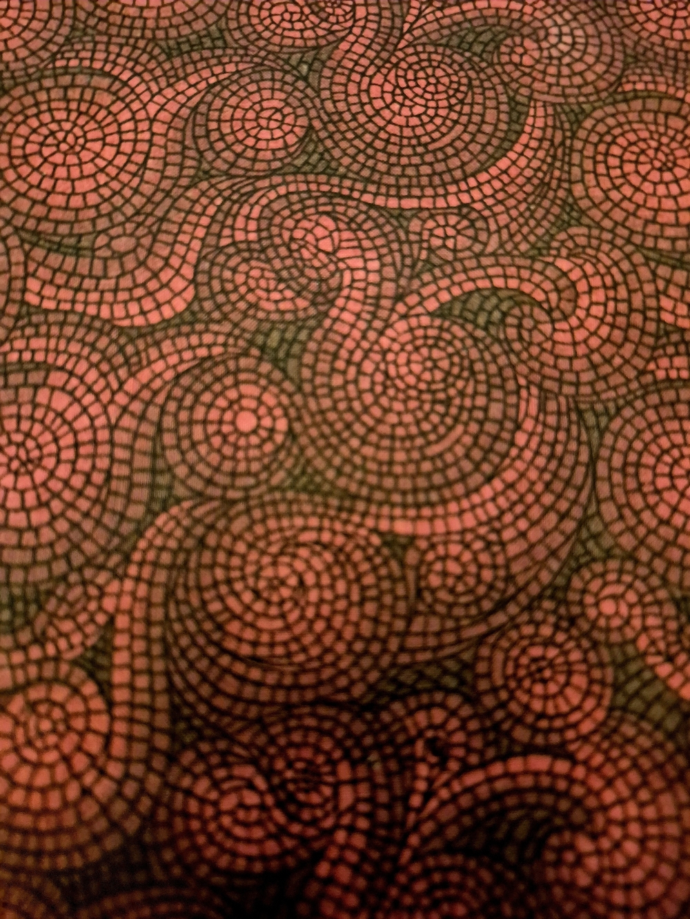 Mosaic Shades of Red Cotton Fabric 1 1/3 Yards Wide Quilting Sewing Crafts